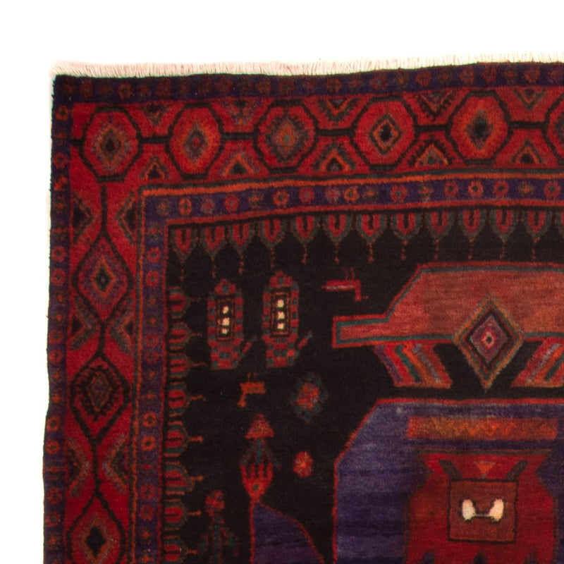 Loper Perzisch Tapijt - Nomadisch - 380 x 146 cm - donkerblauw