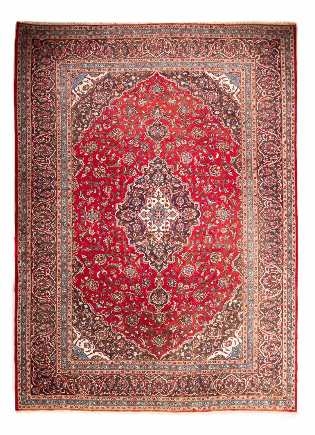 Perzisch tapijt - Keshan - 401 x 291 cm - rood