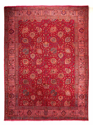 Perzisch tapijt - Tabriz - 380 x 300 cm - donkerrood