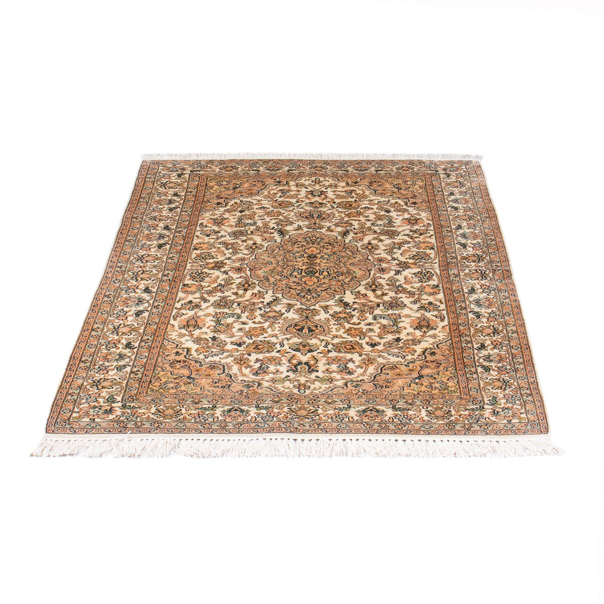 Zijden tapijt - Kashmir Silk - 150 x 96 cm - crème