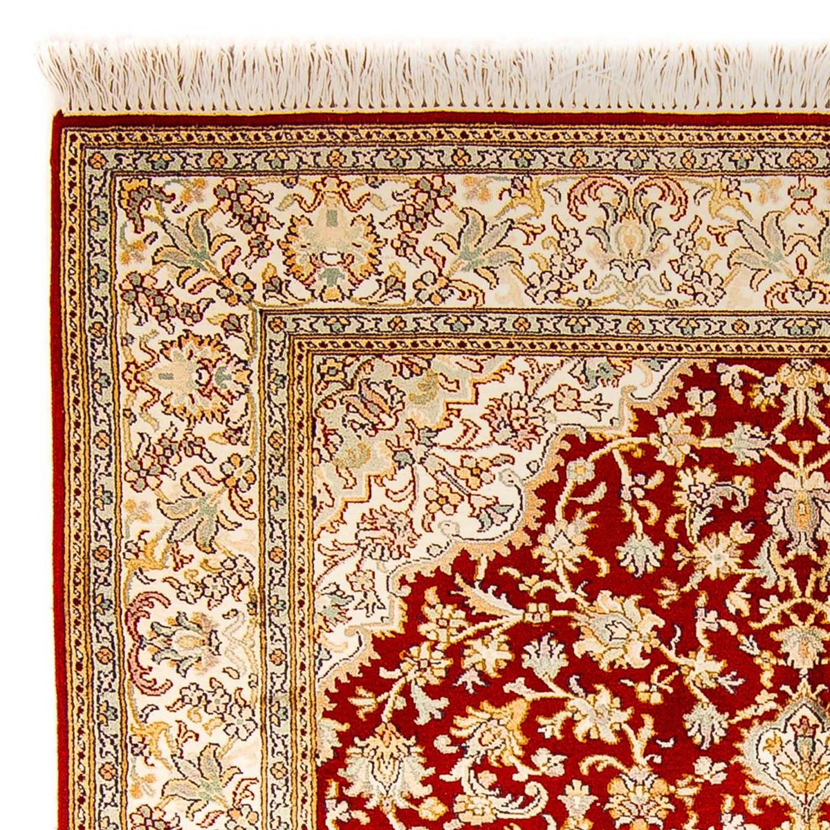 Zijden tapijt - Kashmir Silk - 186 x 129 cm - rood