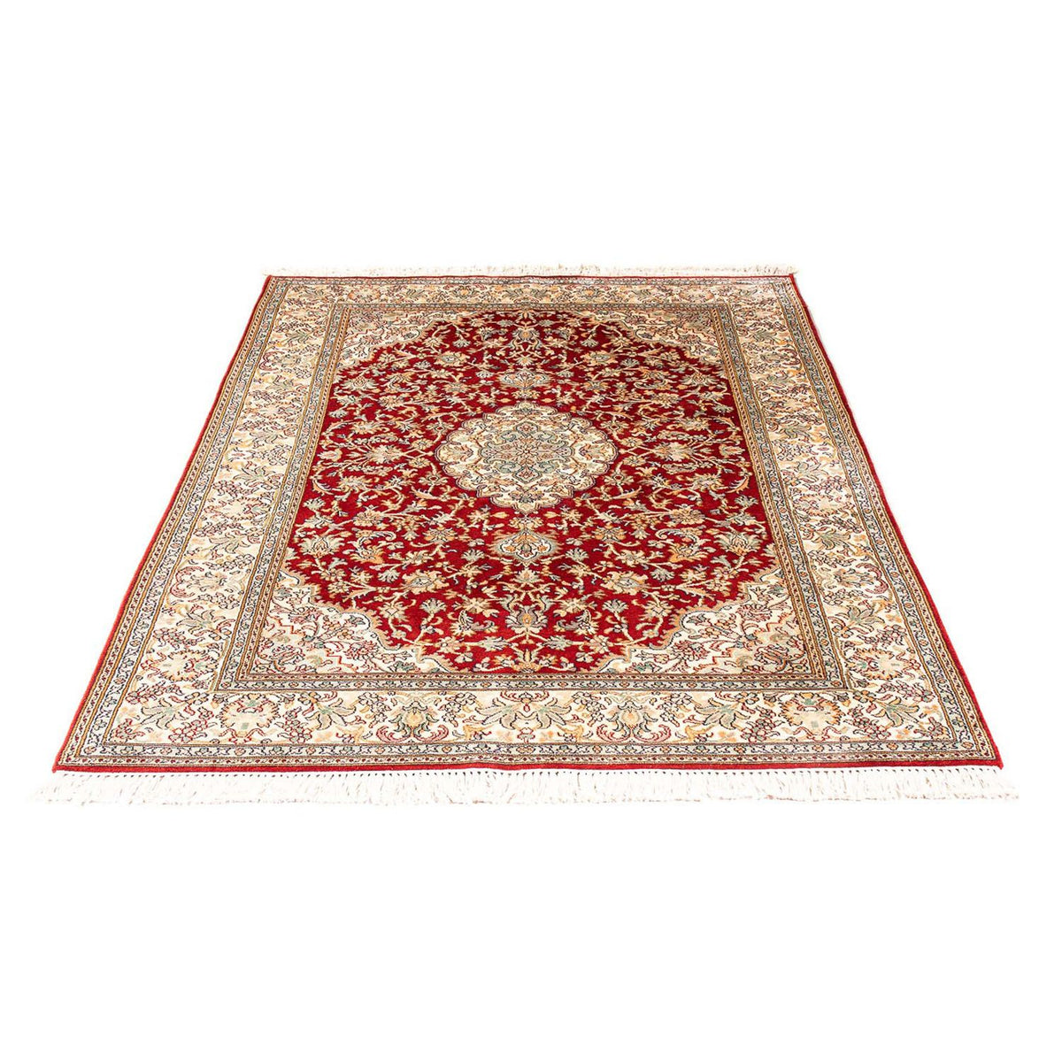 Zijden tapijt - Kashmir Silk - 186 x 129 cm - rood