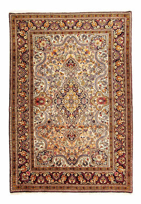 Perzisch tapijt - Ghom - 206 x 142 cm - beige