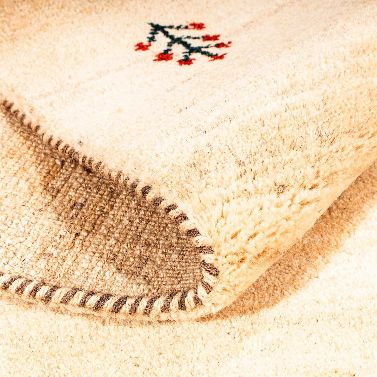 Gabbeh Tapijt - Loribaft Perzisch - 199 x 141 cm - licht beige