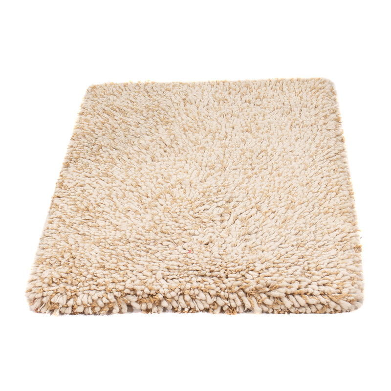 Hoogpolig tapijt - 90 x 60 cm - beige