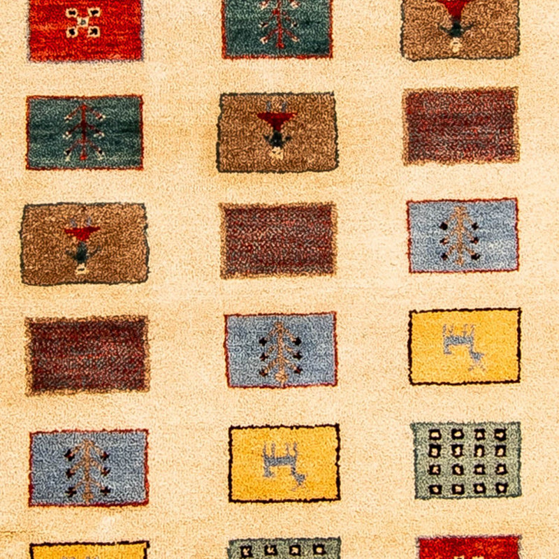 Gabbeh Tapijt - Loribaft Perzisch - 197 x 144 cm - lichtbruin