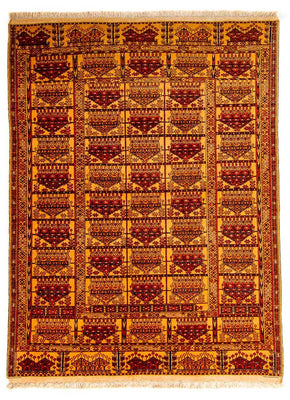 Zijden tapijt - Afghaanse zijde - 173 x 126 cm - goud