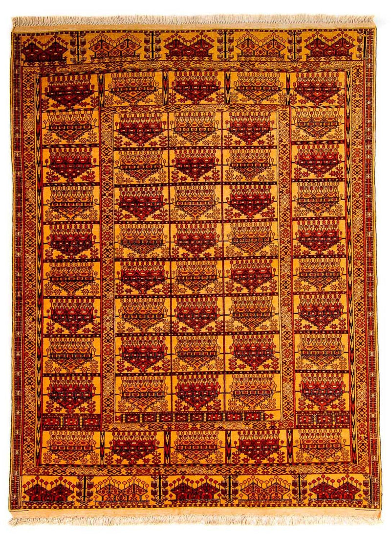 Zijden tapijt - Afghaanse zijde - 173 x 126 cm - goud
