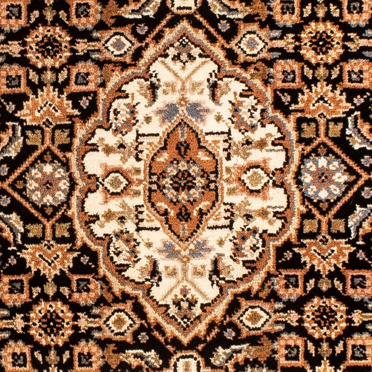 Oosters tapijt - Bijar - Indus rond  - 93 x 93 cm - donkerblauw