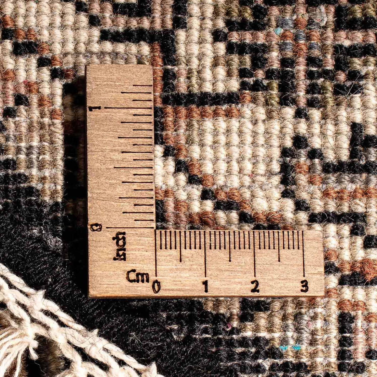 Oosters tapijt - Bijar - Indus rond  - 93 x 93 cm - donkerblauw