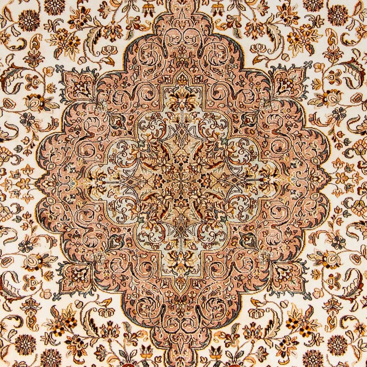 Zijden tapijt - Kashmir Silk - 307 x 243 cm - beige