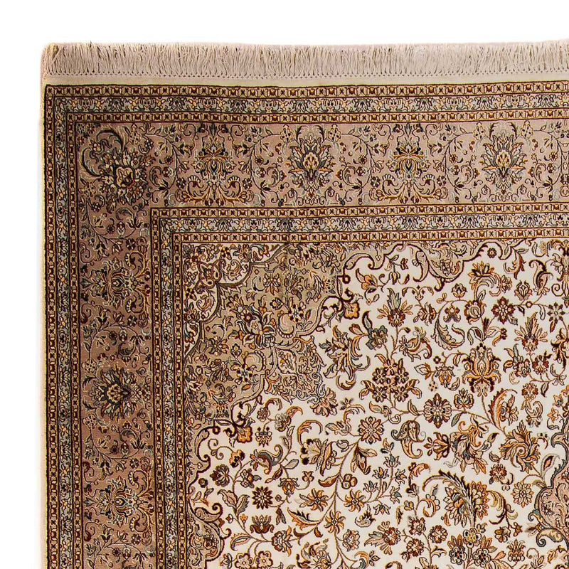 Zijden tapijt - Kashmir Silk - 307 x 243 cm - beige