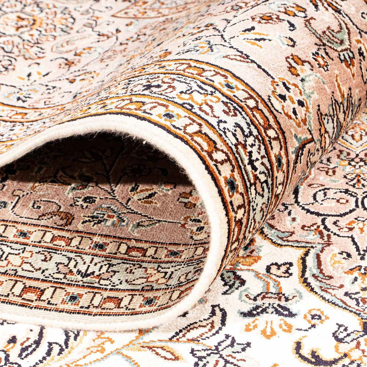Zijden tapijt - Kashmir Silk - 307 x 243 cm - beige