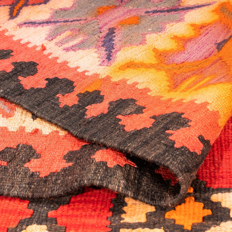 Loper Kelim tapijt - Oud - 380 x 150 cm - veelkleurig