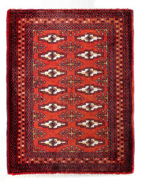 Turkaman tapijt - 88 x 67 cm - donkerrood