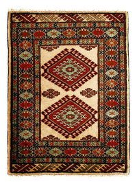 Turkaman tapijt - 94 x 67 cm - beige