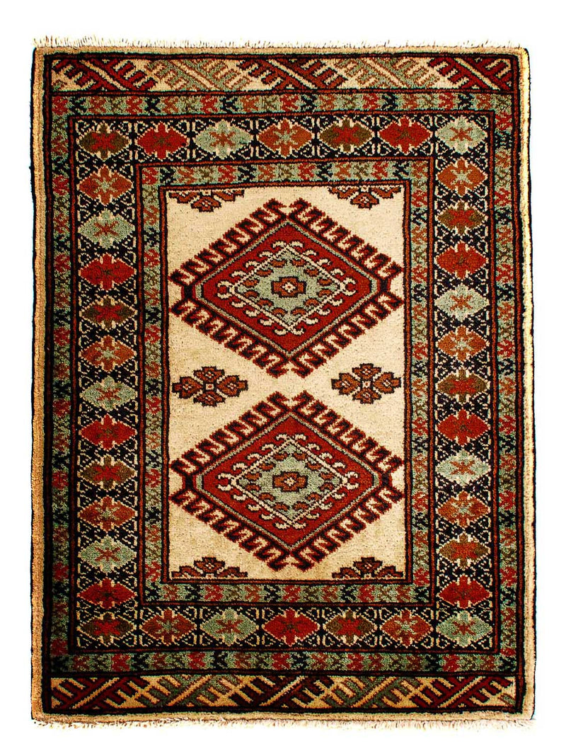 Turkaman tapijt - 94 x 67 cm - beige
