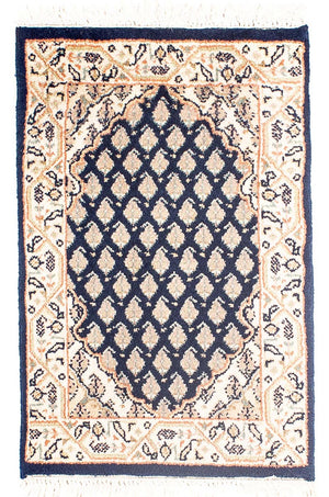 Oosters tapijt - Mir - Indus - 54 x 40 cm - donkerblauw