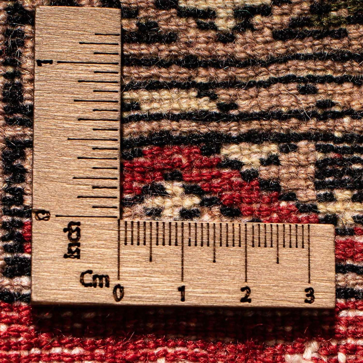 Pakistaans tapijt vierkant  - 63 x 62 cm - rood