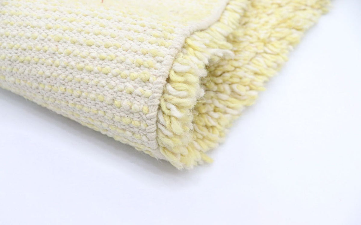 Hoogpolig tapijt - 158 x 90 cm - beige