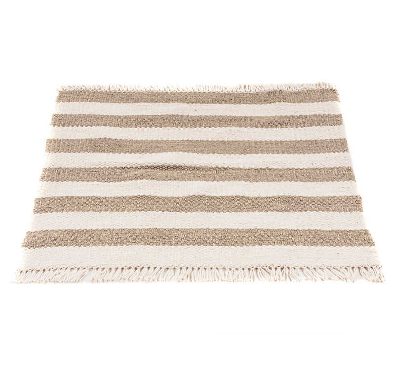 Kelim tapijt - Trendy vierkant  - 68 x 64 cm - beige