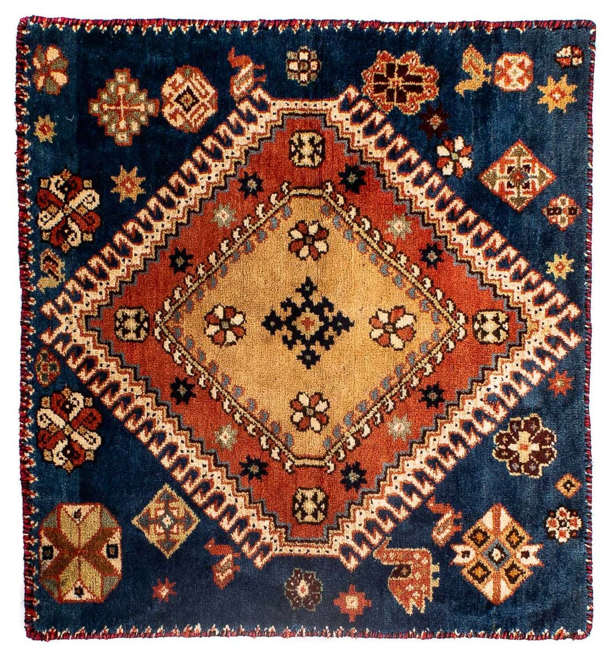 Perzisch Tapijt - Nomadisch vierkant  - 70 x 68 cm - donkerblauw