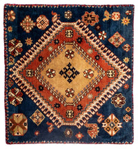 Perzisch Tapijt - Nomadisch vierkant  - 70 x 68 cm - donkerblauw