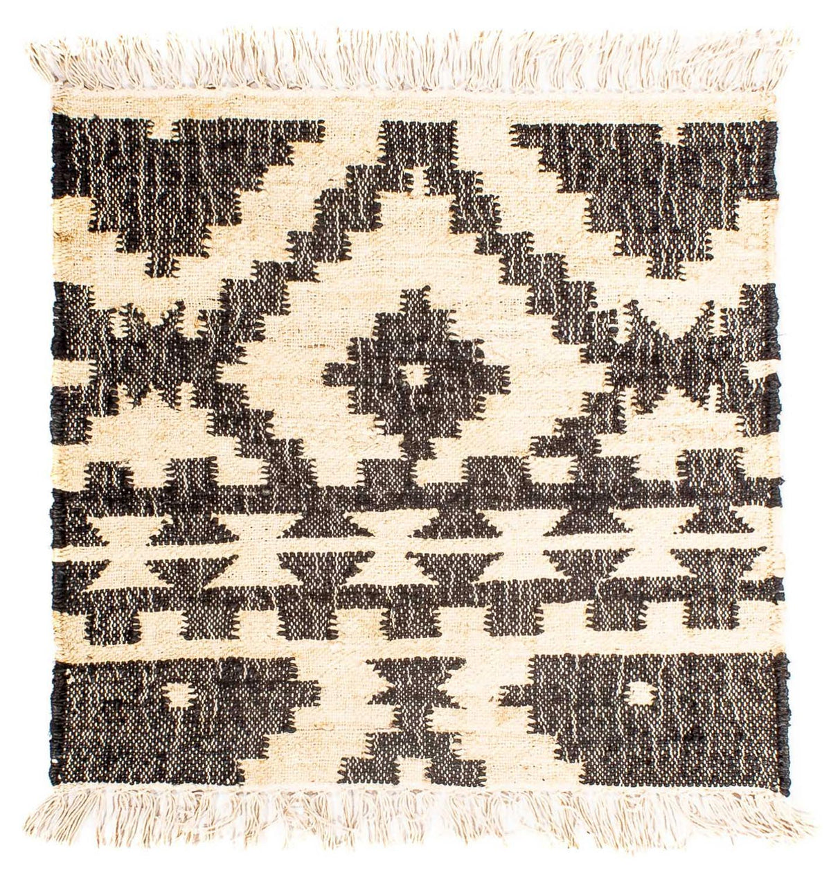 Kelim tapijt - Trendy vierkant  - 64 x 64 cm - beige