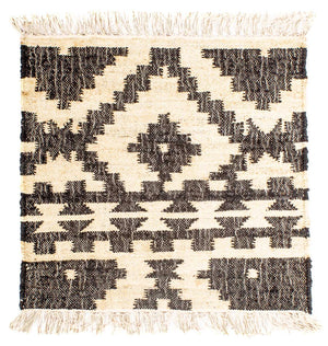 Kelim tapijt - Trendy vierkant  - 64 x 64 cm - beige