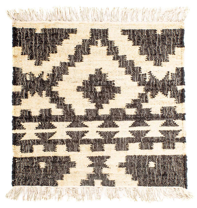 Kelim tapijt - Trendy vierkant  - 64 x 64 cm - beige