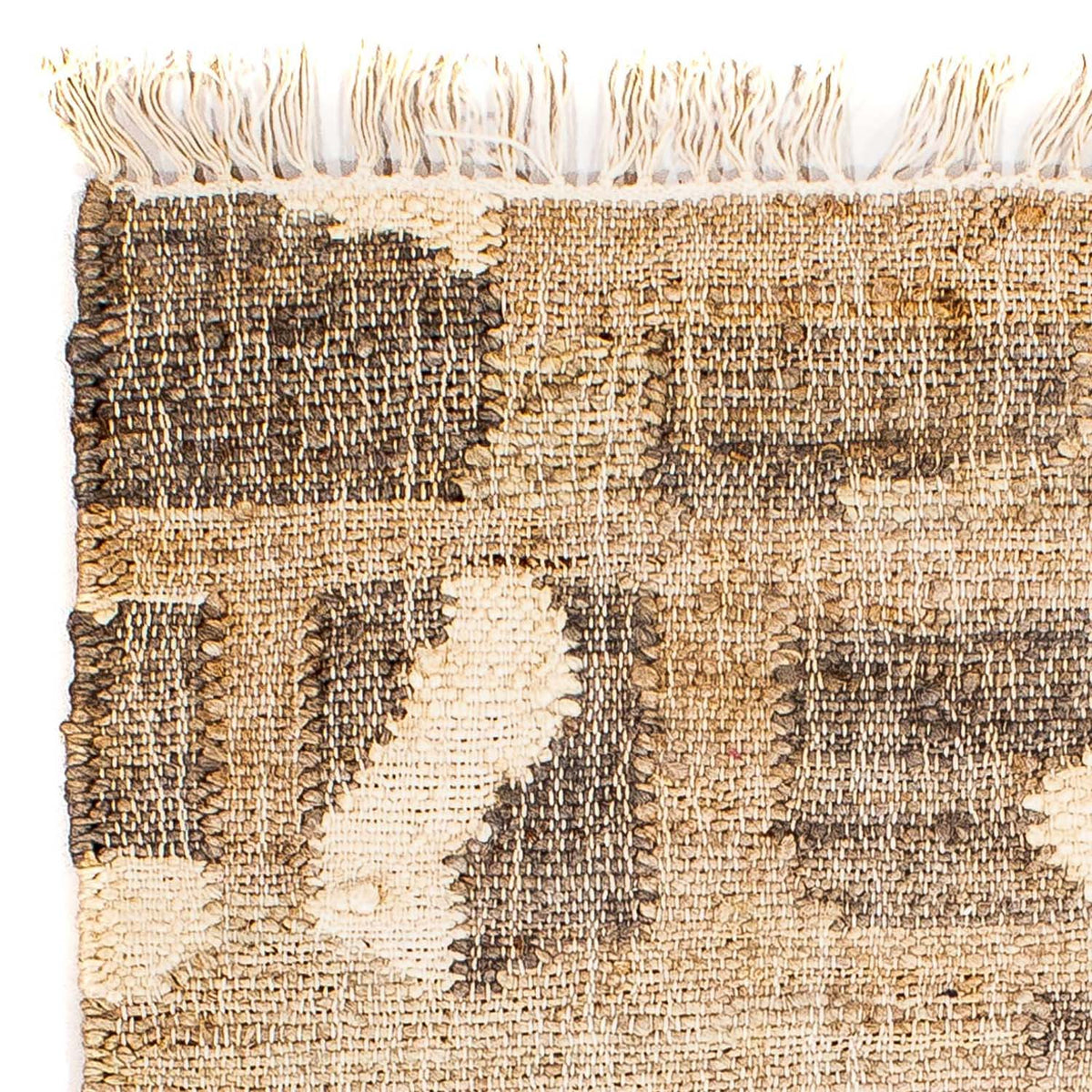 Kelim tapijt - Trendy vierkant  - 62 x 61 cm - lichtbruin