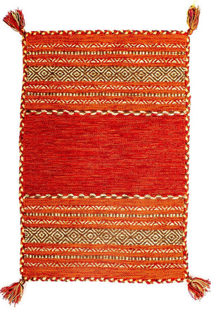 Kelim tapijt - Trendy - 90 x 60 cm - rood