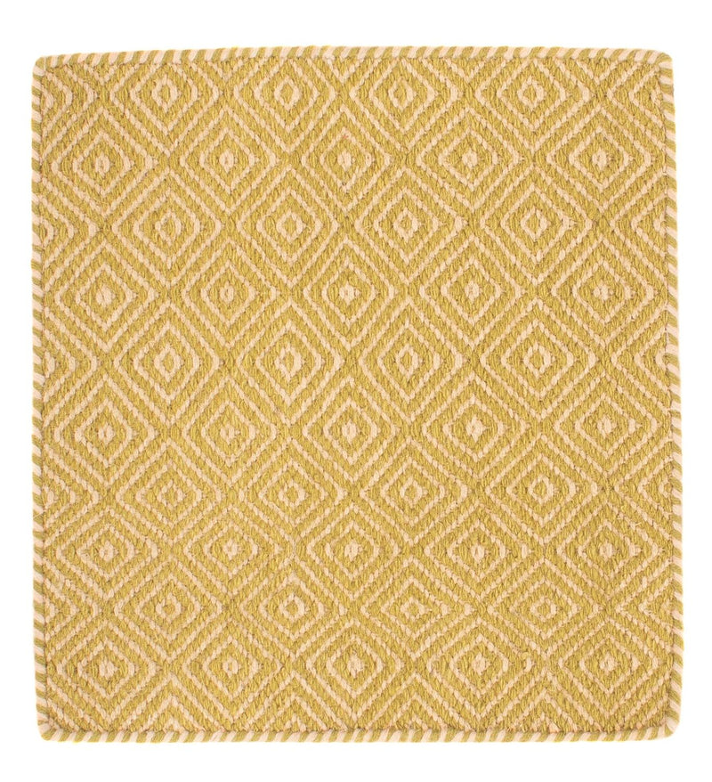 Kelim tapijt - Trendy vierkant  - 47 x 43 cm - goud