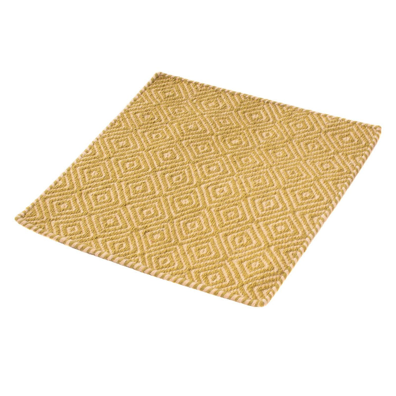 Kelim tapijt - Trendy vierkant  - 47 x 43 cm - goud