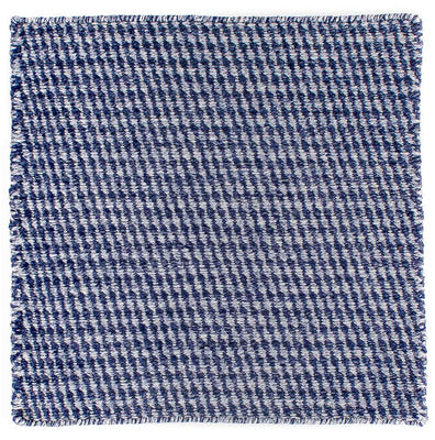 Kelim tapijt - Trendy vierkant  - 63 x 62 cm - donkerblauw