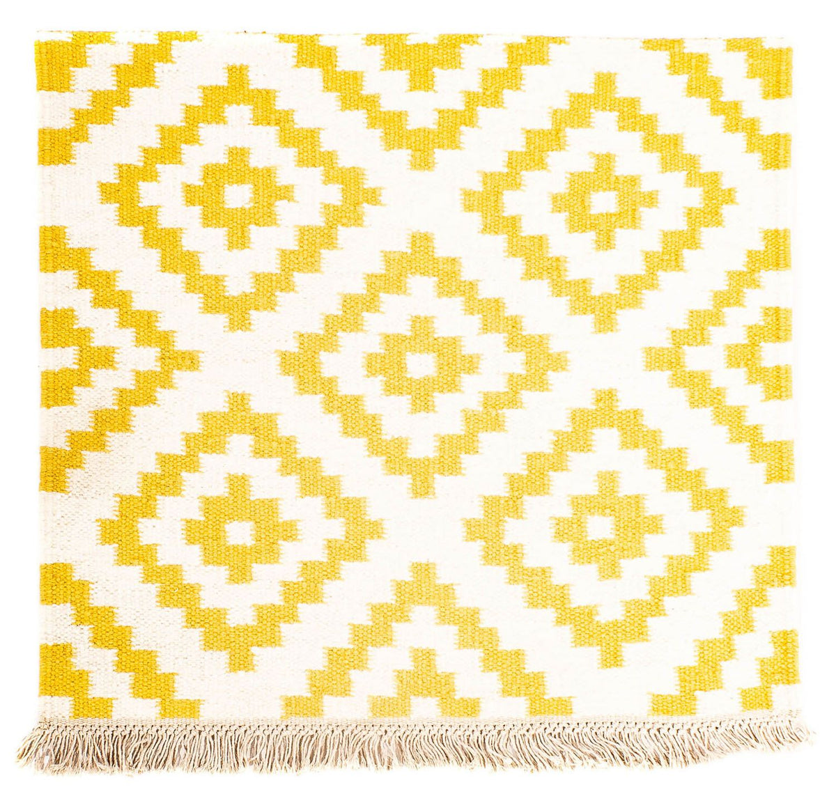 Kelim tapijt - Trendy vierkant  - 80 x 72 cm - beige