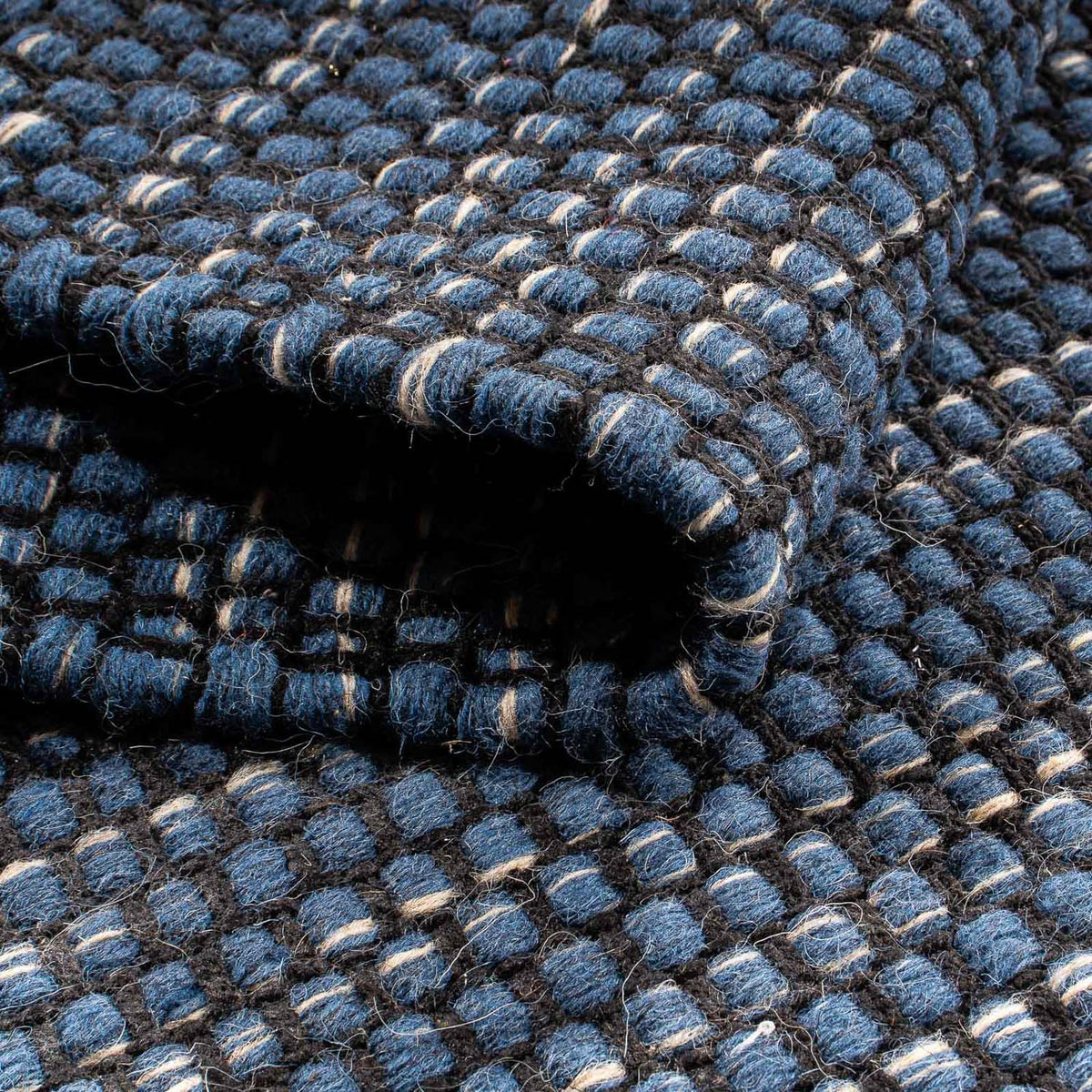 Kelim tapijt - Trendy - 88 x 62 cm - donkerblauw