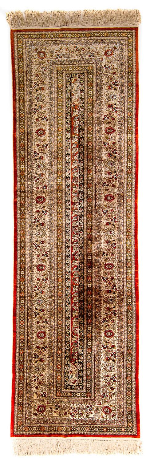Loper Zijden tapijt - China zijde - 272 x 71 cm - rood