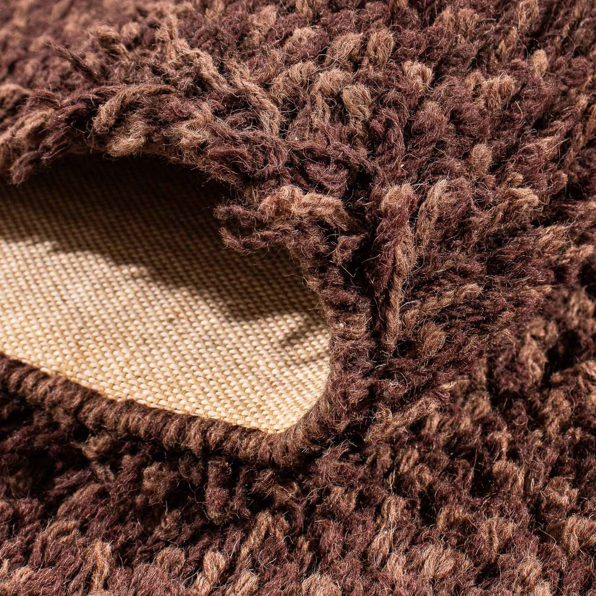 Loper Hoogpolig tapijt - 295 x 65 cm - bruin