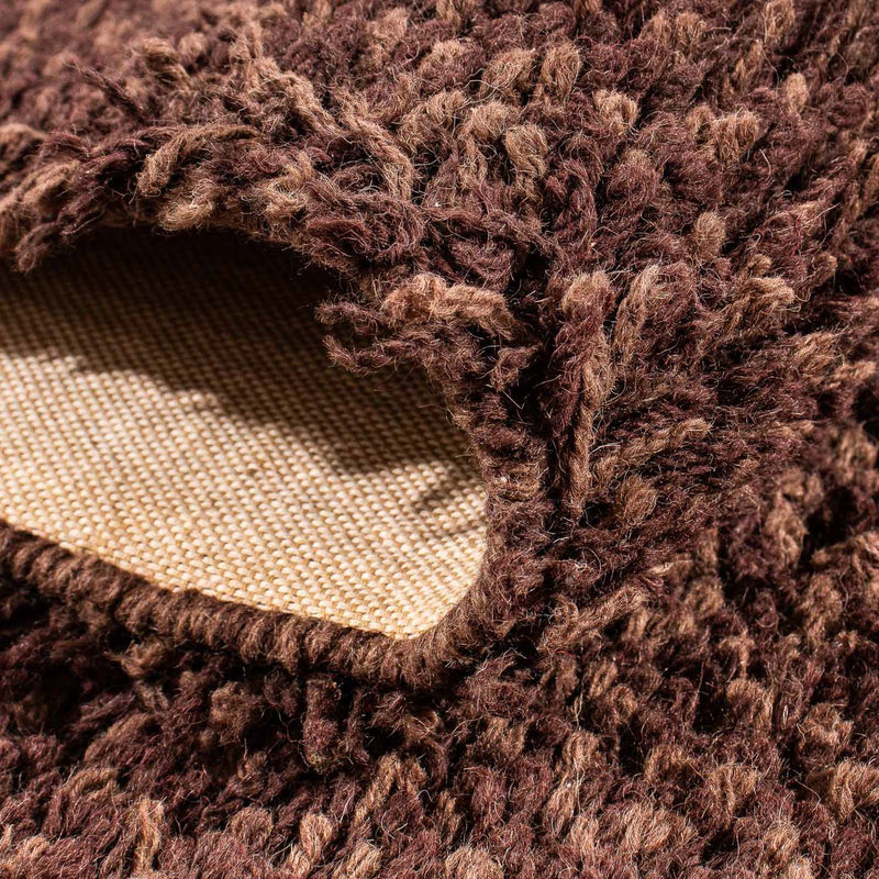 Loper Hoogpolig tapijt - 295 x 65 cm - bruin