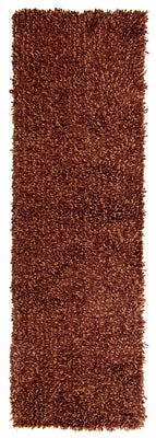 Loper Hoogpolig tapijt - 205 x 64 cm - bruin