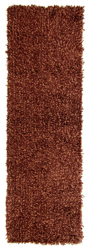 Loper Hoogpolig tapijt - 205 x 64 cm - bruin