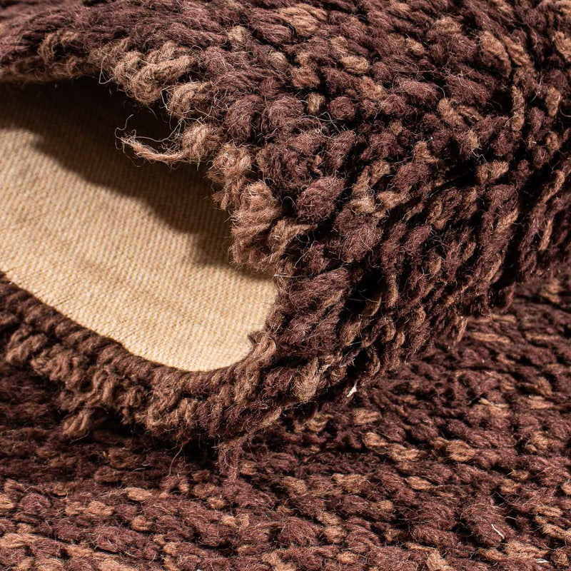 Loper Hoogpolig tapijt - 205 x 64 cm - bruin