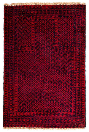Baluch tapijt - 129 x 84 cm - donkerrood