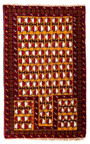 Baluch tapijt - 129 x 75 cm - donkerrood