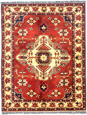 Afghaans tapijt - Hatshlu - 195 x 159 cm - roest