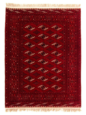 Turkaman tapijt - 190 x 146 cm - donkerrood