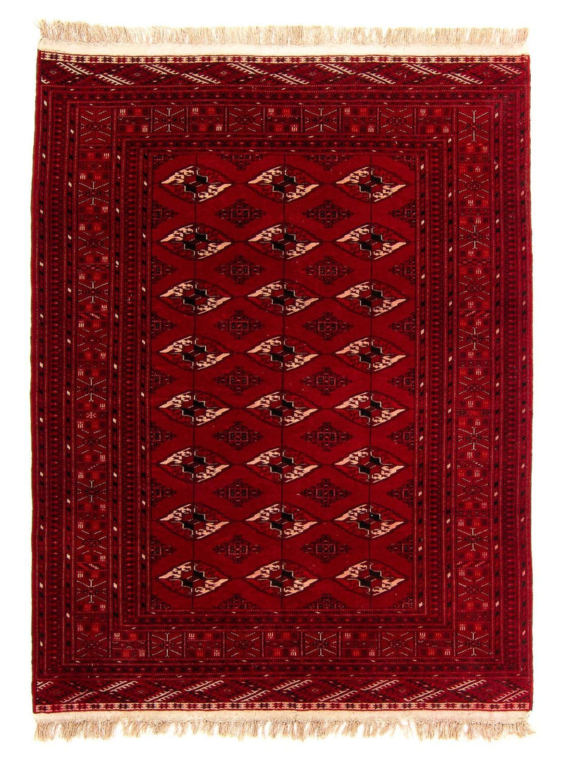 Turkaman tapijt - 190 x 146 cm - donkerrood