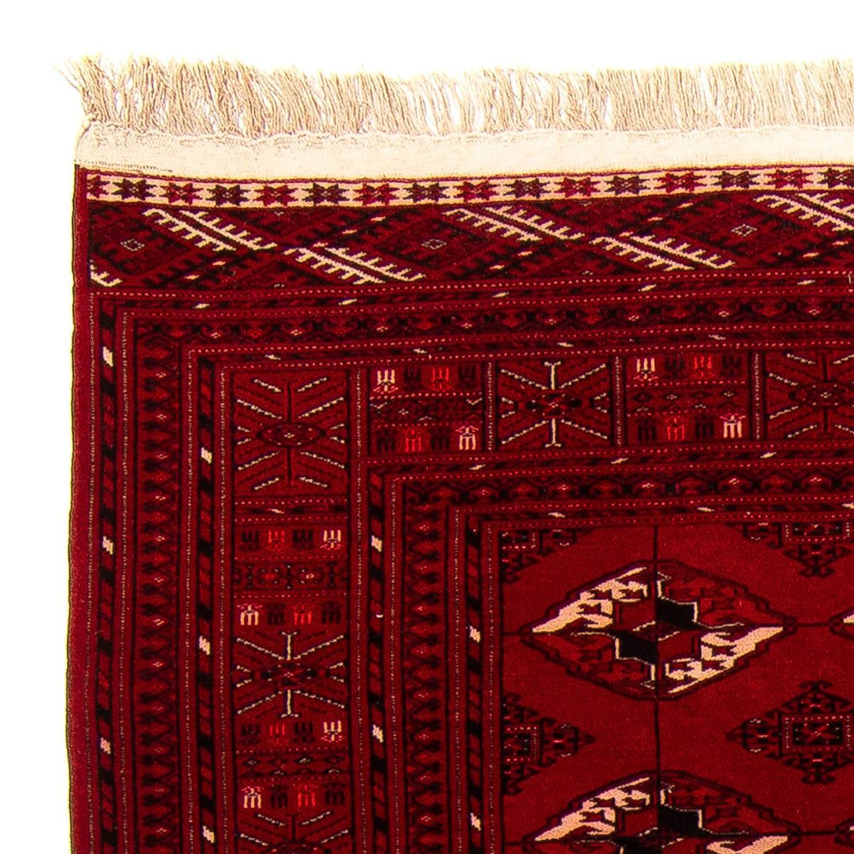 Turkaman tapijt - 190 x 146 cm - donkerrood