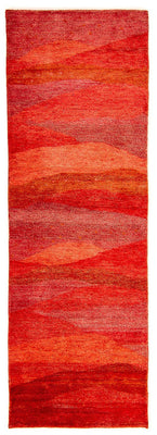 Loper Gabbeh tapijt - Indus - 197 x 77 cm - rood